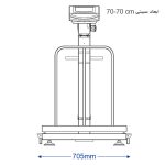 باسکول 500کیلوگرم نمایشگر ثابت-سینی گالوانیزه